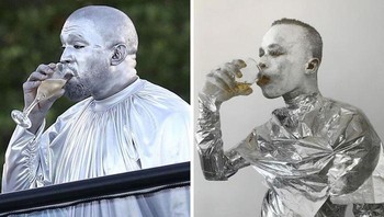 Aksi nyeleneh Kanye West yang ditiru Funny Toheeb, mirip detikers? Foto: Funny Toheeb via Bored Panda