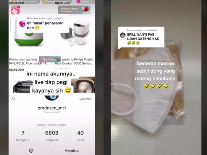 Ketipu beli online rice cooker Rp 36 ribu