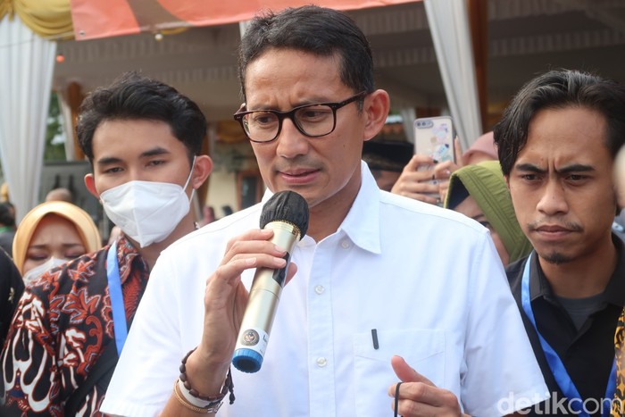 Menparekraf Sandiaga Salahuddin Uno di Sleman, Jumat (1/7/2022).