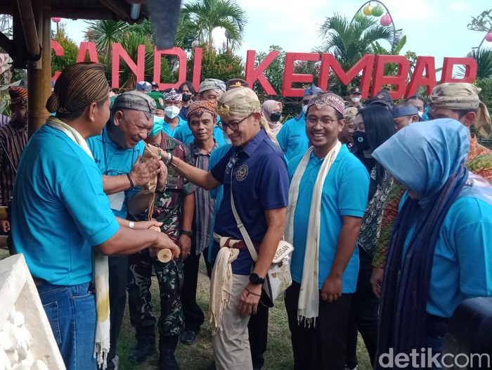 Menteri Pariwisata dan Ekonomi Kreatif (Menparekraf) Sandiaga Uno di Klaten, Jumat (1/7/2022).