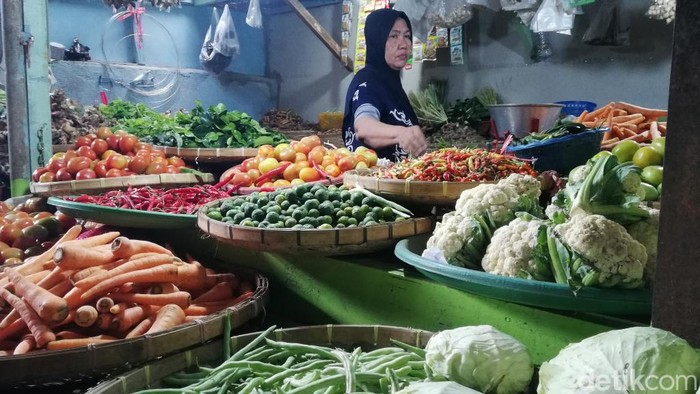 Pedagang bahan bumbu dapur di Pasar Besar Kota Pasuruan
