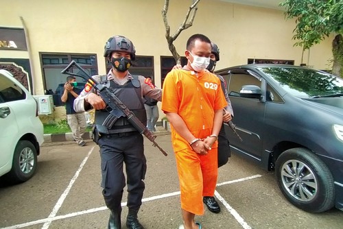 Tersangka GNAB, saat digiring di Polres Jembrana, Jumat (1/7/2022)