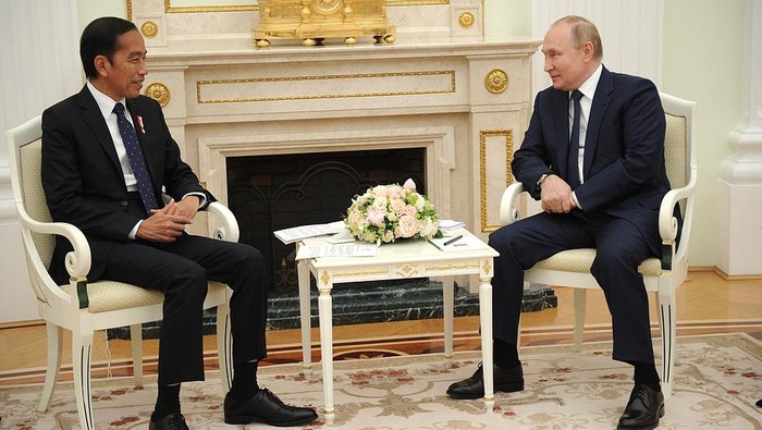 Jokowi bertemu Presiden Rusia Vladimir Putin (Foto: Laily Rachev - Biro Pers Sekretariat Presiden)