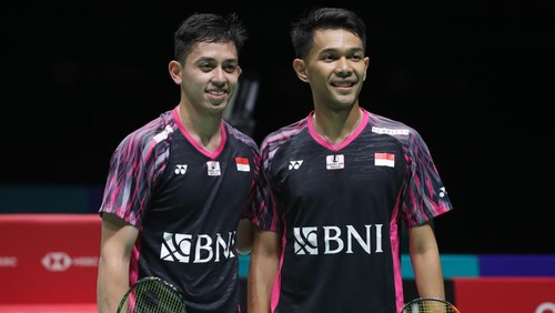 Fajar Alfian/Muhammad Rian Ardianto saat meraih kemenangan di semifinal Malaysia Open 2022