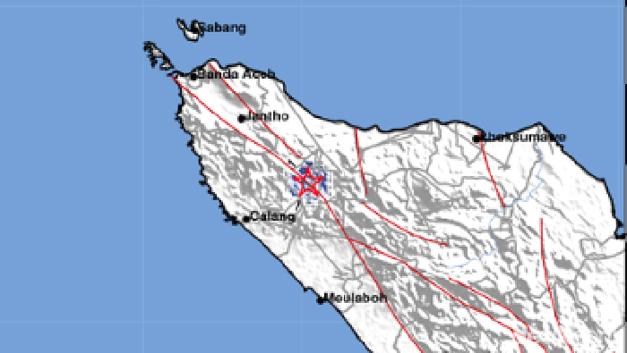 Ilustrasi gempa di Aceh.