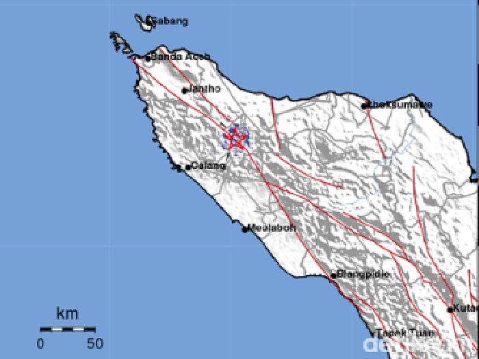 Ilustrasi gempa di Aceh.