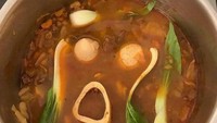 Sup yang hangat pastinya paling nikmat jika disantap di rumah bersama keluarga. Tetapi ketika membuka pancinya, wanita ini justru menemukan supnya tidak terima untuk dimasak. Foto: Bored Panda