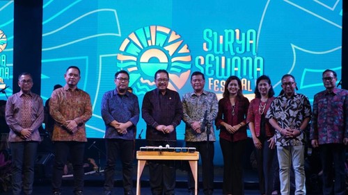 Pembukaan Surya Sewana Festival, di The Garden Griya Santrian, Sanur-Denpasar, Jumat (1/7/2022).