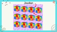 Warna pada salah satu puzzle kubus tersebut berbeda dari kubus lainnya.