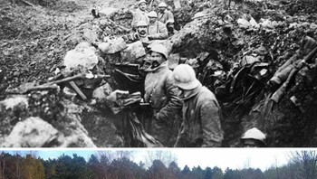 1916 vs sekarang di medang perang Verdun, Prancis. Foto: Boredpanda