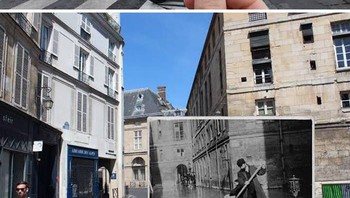 Tahun 1910 terjadi banjir besar di Paris, dibandingkan foto masa kini. Foto: Boredpanda