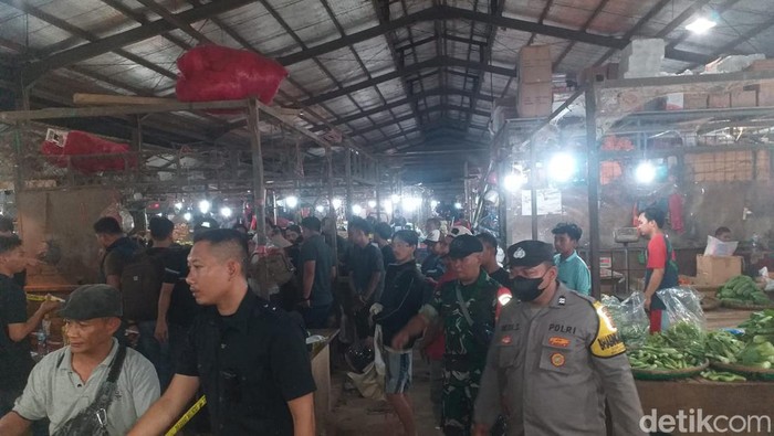 Lokasi pembunuhan pedagang di Pasar Induk Modern Cikopo