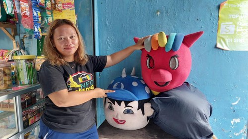 Manusia silver dan badut jalanan/Aulia Damayanti-detikcom