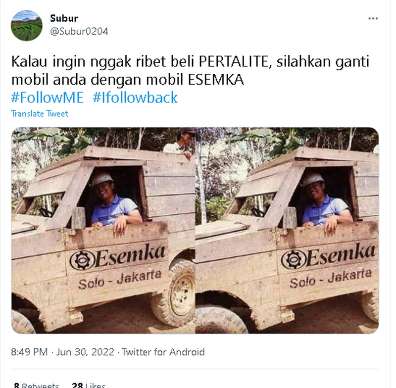 Meme beli pertalite.
