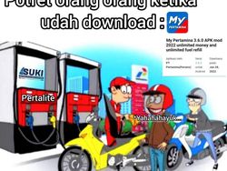 Meme Nyeleneh Ketika Beli Pertalite Pakai MyPertamina