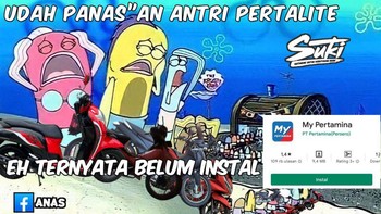 Makanya install dulu, ya. Facebook/Anas