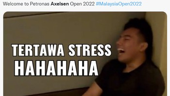 Meme Malaysia Open 2022 jadi Petronas Axelsen Open 2022, karena semua dibantai Axelsen. Foto: Twitter