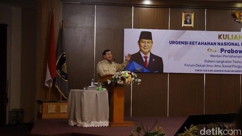 Menhan Prabowo Subianto beri kuliah umum di UB Malang