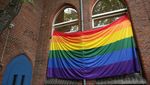 Penampakan Masjid di Jerman Pasang Bendera Pelangi, Dukung LGBT