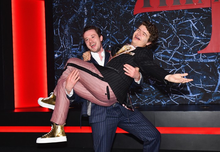 1240673544 US actors Joseph Quinn (L) and Gaten Matarazzo attend