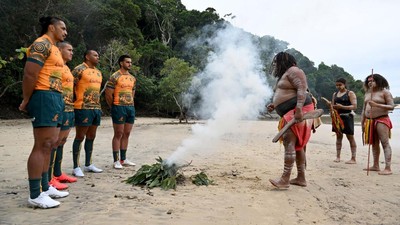 Intip Ritual Aborigin Saat Peluncuran Jersey Timnas Rugby Australia