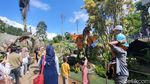 Mengintip Serunya Bocah Main Bareng Dinosaurus di Garut