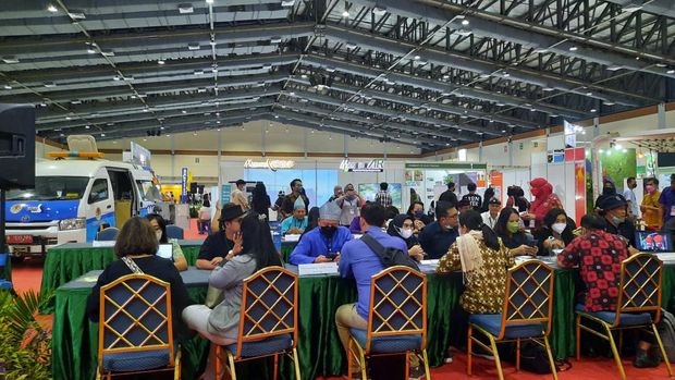 Table top dalam pameran Gebyar Wisata Nusantara 2022.