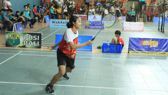 Suasana Kejuaraan Provinsi (Kejurprov) yang digelar PBSI Bali sejak Kamis (30/6/2022) sampai Minggu (3/7/2022), dipusatkan di GOR Praja Shanti, Klungkung.