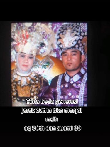 Pasangan beda usia viral di media sosial.