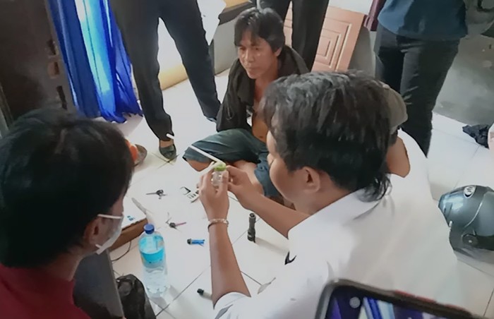 Samsudin adalah otak dari pengedaran sabu di Kelurahan Dasan Agung, Kecamatan Selaparang, Kota Mataram, Senin (4/7/2022).