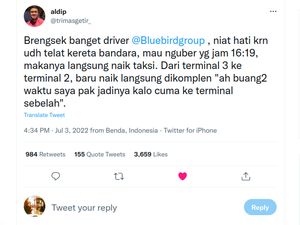 Viral Penumpang Ngamuk Diputar-putar Taksi Blue Bird di Bandara Soetta