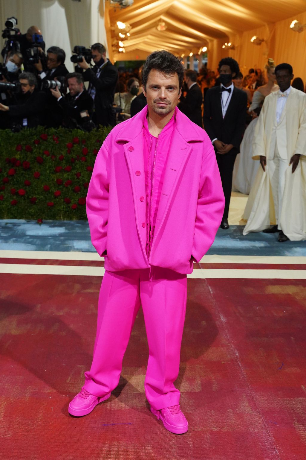 NEW YORK, NEW YORK - MAY 02: Sebastian Stan attends the 2022 Costume Institute Benefit celebrating In America: An Anthology of Fashion at Metropolitan Museum of Art on May 02, 2022 in New York City. (Photo by Sean Zanni/Patrick McMullan via Getty Images)