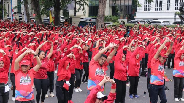 Senam di HUT Kota Medan yang pecahkan rekor MURI