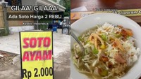Nasi Soto Ayam Rp 2 Ribu di Kediri, Netizen: Jualan atau Sedekah?