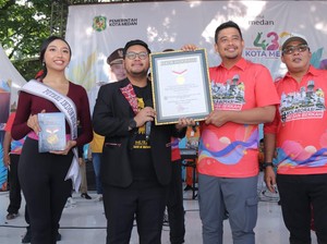 Mantap! Senam di HUT Kota Medan Cetak Rekor MURI