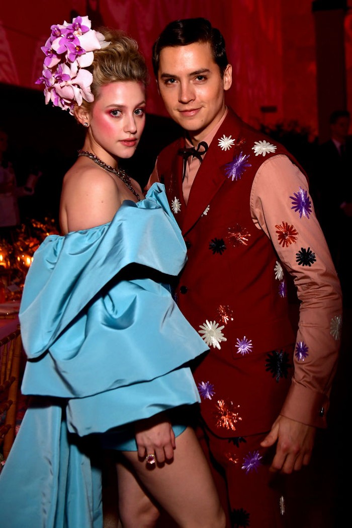 NEW YORK, NEW YORK - MAY 06:  (EXCLUSIVE COVERAGE, SPECIAL RATES APPLY) Lili Reinhart and Cole Sprouse attend The 2019 Met Gala Celebrating Camp: Notes on Fashion at Metropolitan Museum of Art on May 06, 2019 in New York City. (Photo by Matt Winkelmeyer/MG19/Getty Images for The Met Museum/Vogue)