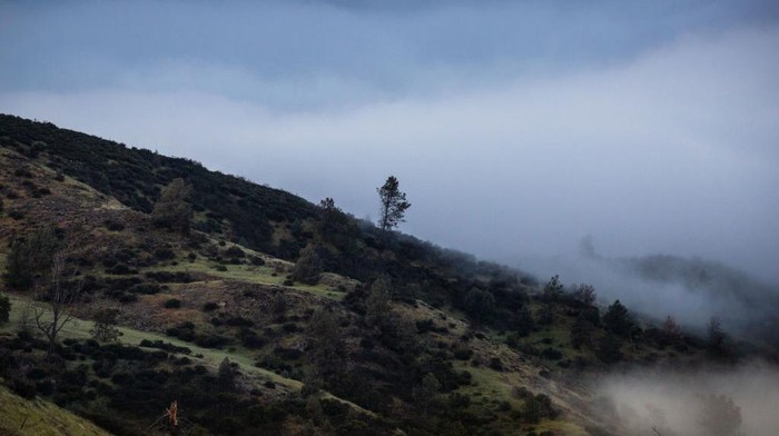 1392628614 LOS OLIVOS, CA - APRIL 17: A thick layer of fog covers the Santa Ynez Valley as viewed from the Figueroa Mountain Recreation Area at sunrise on April 17, 2022, near Los Olivos, California. Because of its close proximity to Southern California and Los Angeles population centers, Santa Barbara County's Wine Country has become a popular weekend getaway destination for millions of tourists. (Photo by George Rose/Getty Images)