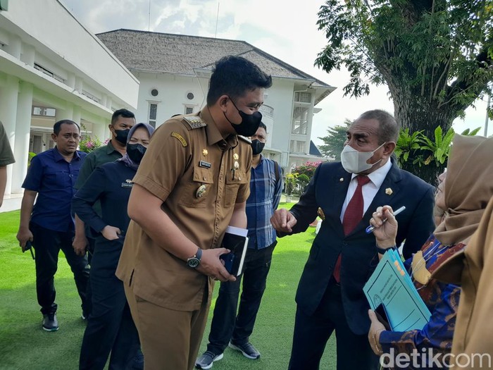 Edy Rahmayadi dan Bobby Nasution (Aldi/detikSumut)
