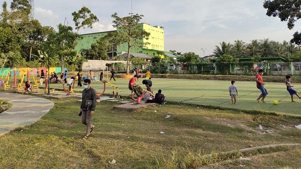 Kondisi taman tak terawat di Lebak, Banten (Fathul-detikcom)