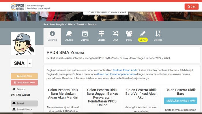 PPDB SMAN/SMKN Jateng 2022/2023