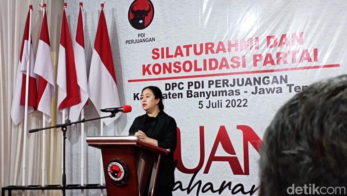 Puan Maharani di Banyumas, Selasa (5/7/2022).