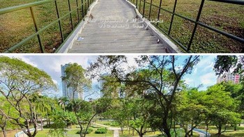 Taman Bishan rentang 30 Tahun. Gambar Atas, 1988. Gambar Bawah, 2020 Foto: Reddit