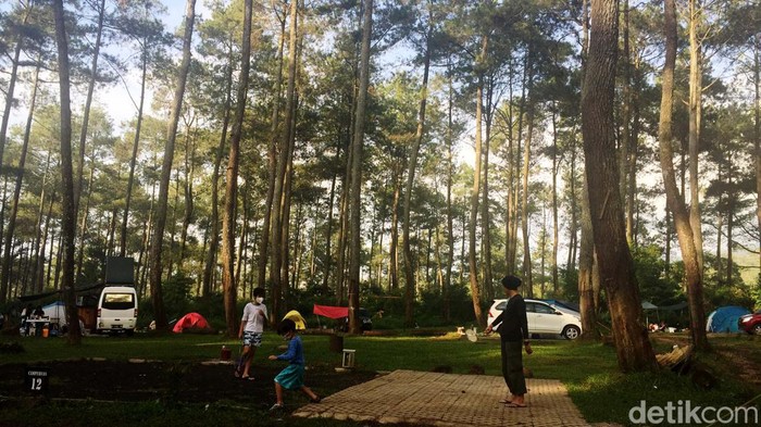 Menikmati suasana pagi di Camping Ground CIkole, Lambang, Bandung