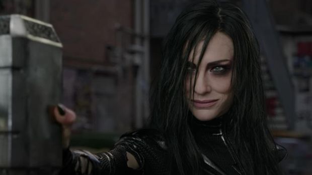 Penampilan Hela (Cate Blanchett) di Thor: Ragnarok.