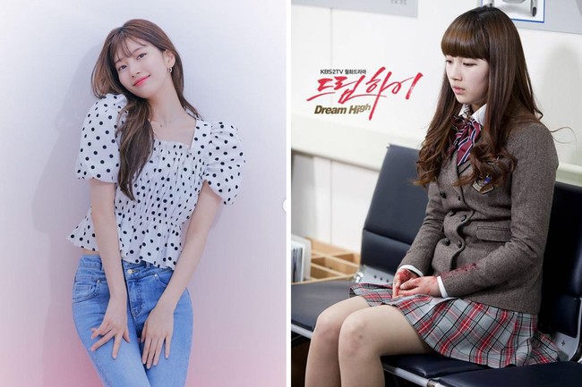 Suzy menjadi sorotan karena pipi chubby-nya saat membintangi drama Korea Dream High pada 2011. Dia mengaku tak punya waktu untuk berolahraga karena jadwalnya yang padat. Namun Suzy berhasil menurunkan berat badan setelah berolahraga dan melakukan diet ketat. Foto: dok. Instagram @skuukzky, dok. KBS2