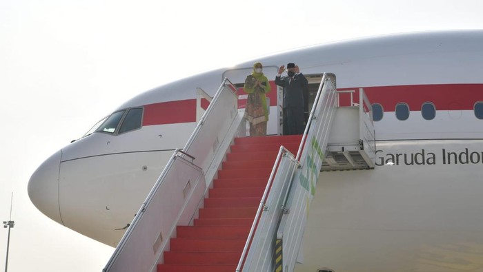 Wakil Presiden Maruf Amin berangkat ke Mekkah penuhi undangan khusus ibadah haji dari Kerajaan Arab Saudi.  (dok.setwapres)