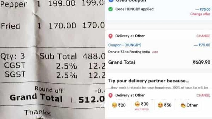 Bandingkan pesan makan online dan oflline