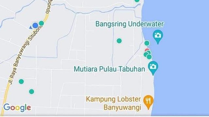Ilustrasi. Peta destinasi wisata di Banyuwangi