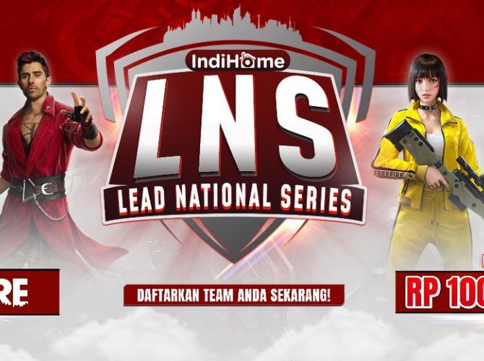 IndiHome kembali menggelar LEAD National Series (LNS) game Free Fire, sebuah turnamen eSport kelas nasional yang memperebutkan total hadiah mencapai Rp100 juta.