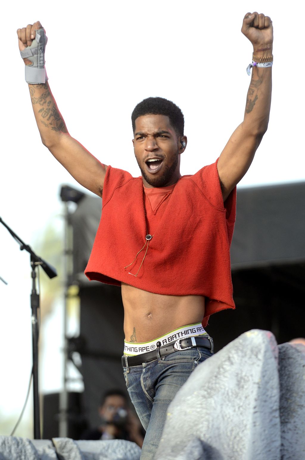 INDIO, CA - APRIL 12:  Kid Cudi performs as part of the Coachella Valley Music and Arts Festival at The Empire Polo Club on April 12, 2014 in Indio, California.  (Photo by Tim Mosenfelder/WireImage)